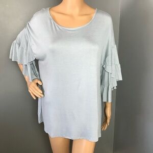 Andree Ruffled Bell Sleeve Blouse – Small